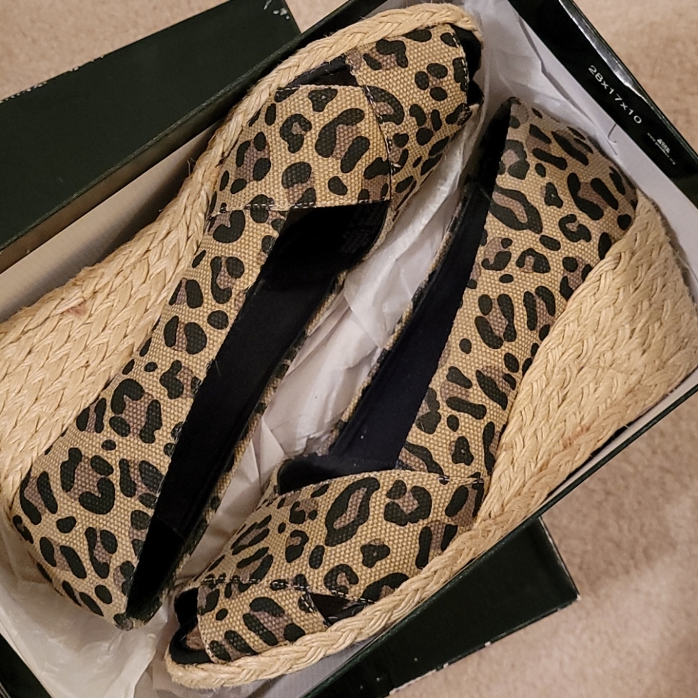 Ralph Lauren cheetah wedges